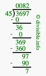 3697 divided by 45 using long division