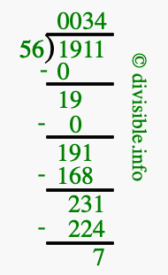 1911 divided by 56 using long division