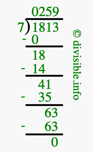 343 divided by 7 long division