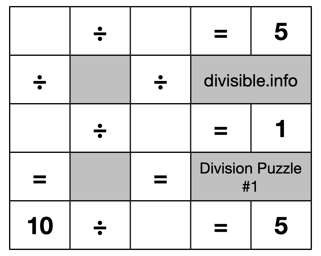 Division Puzzle #1