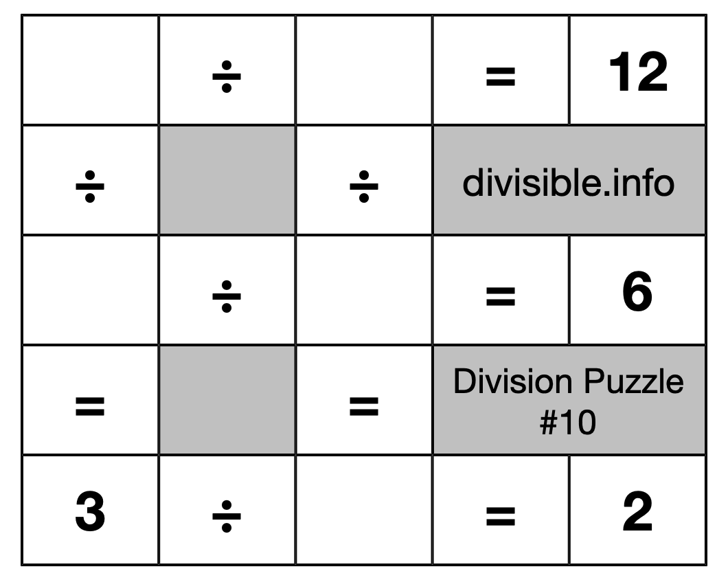 Division Puzzle #10