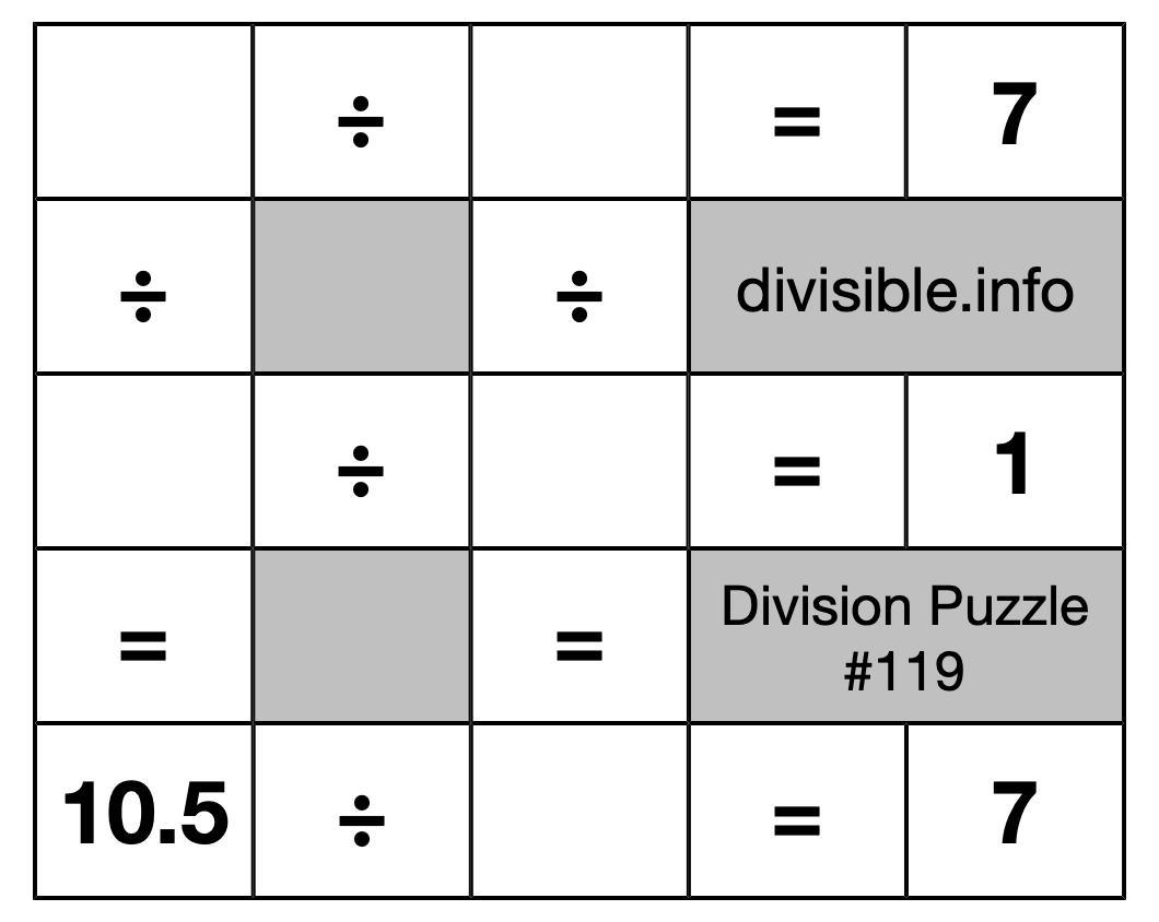 Division Puzzle #119