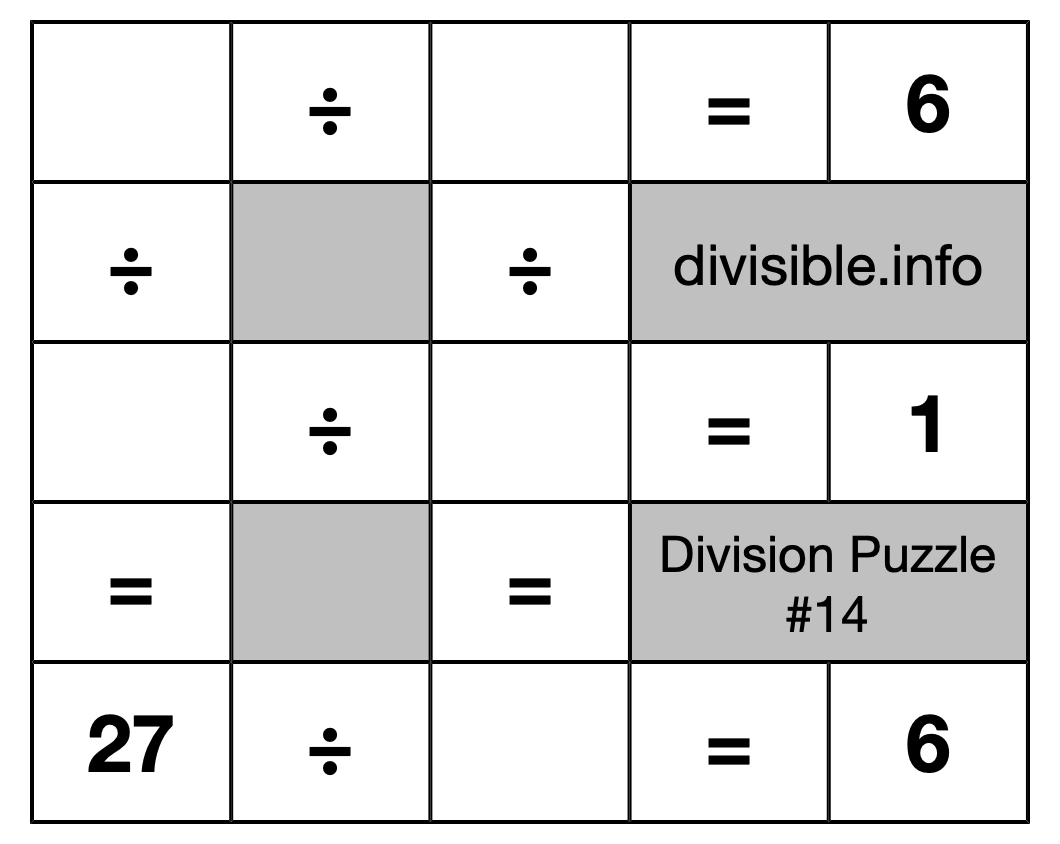 Division Puzzle #14