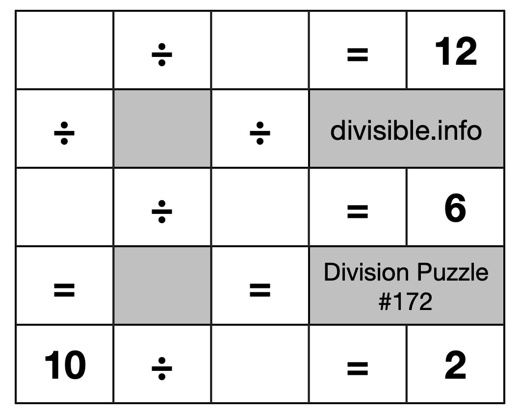 Division Puzzle #172