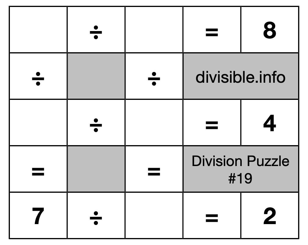 Division Puzzle #19