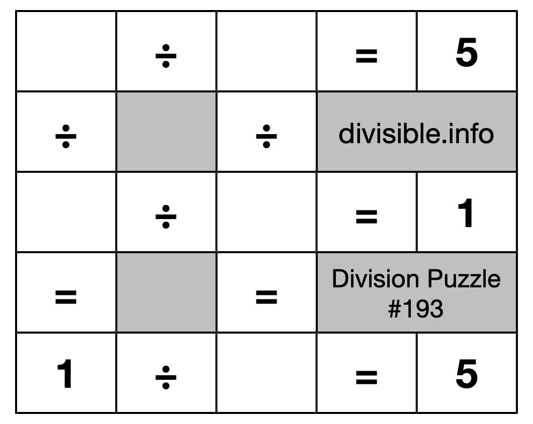 Division Puzzle #193