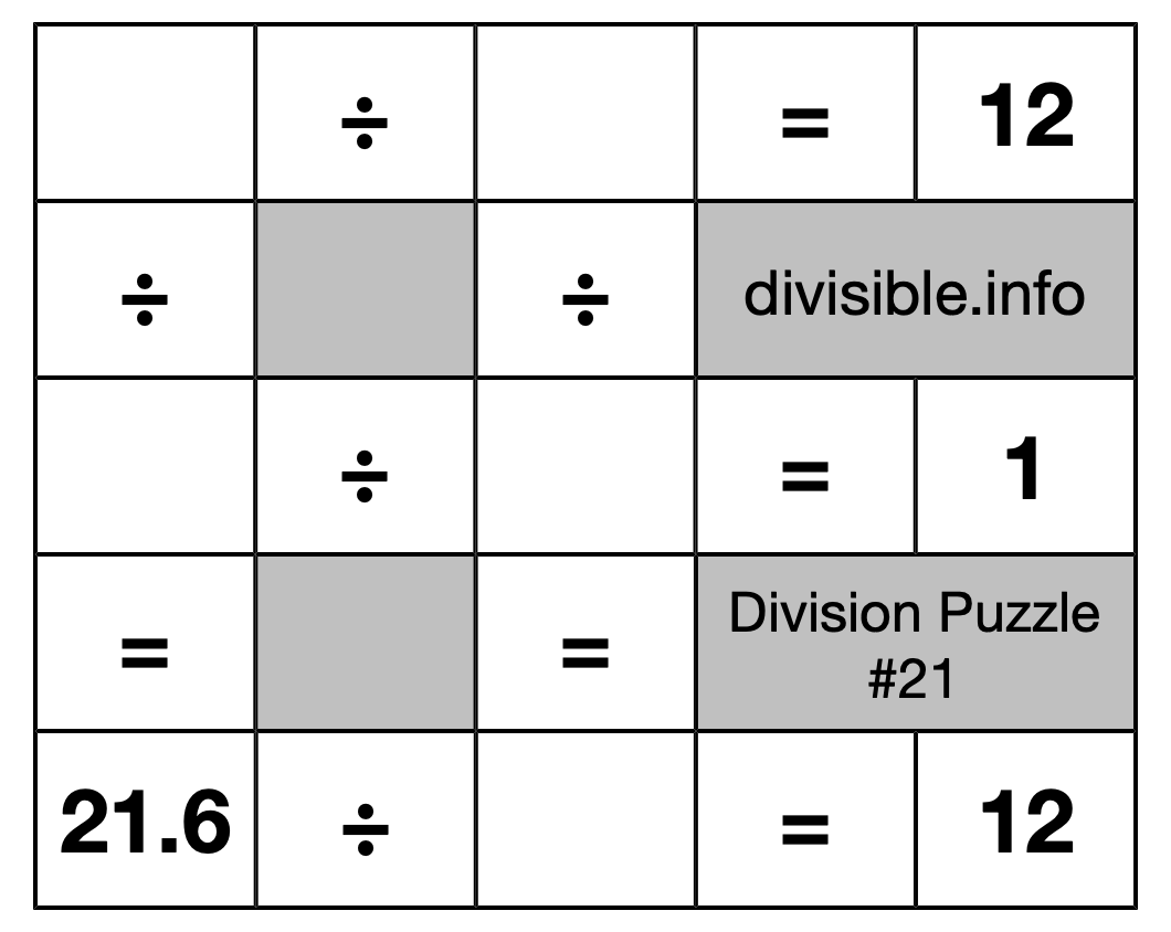 Division Puzzle #21