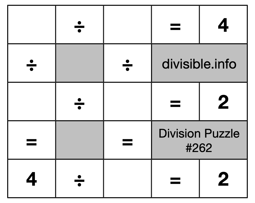 Division Puzzle #262