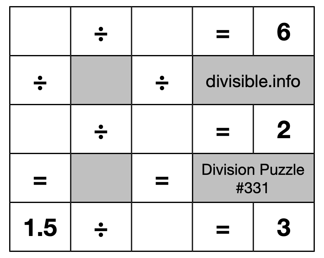 Division Puzzle #331