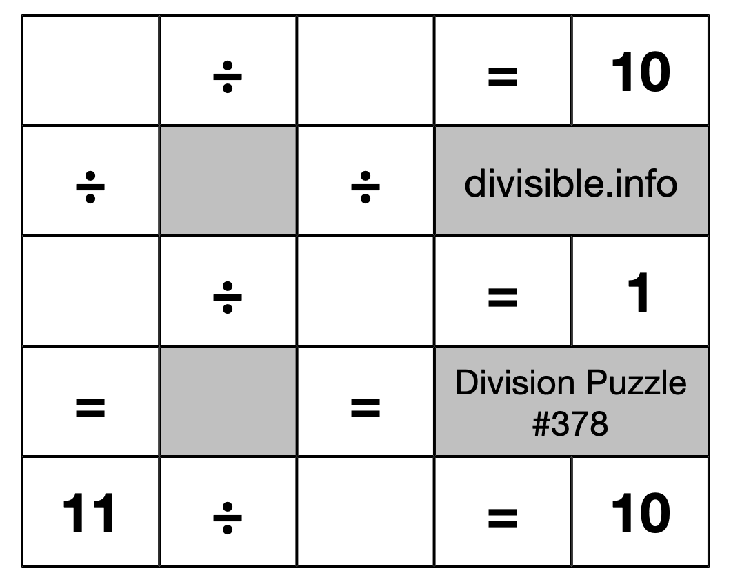 Division Puzzle #378