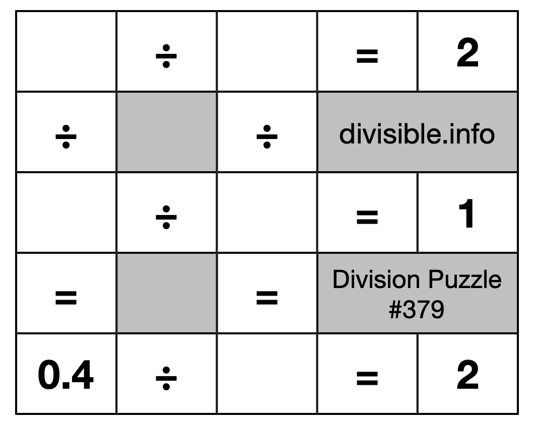 Division Puzzle #379