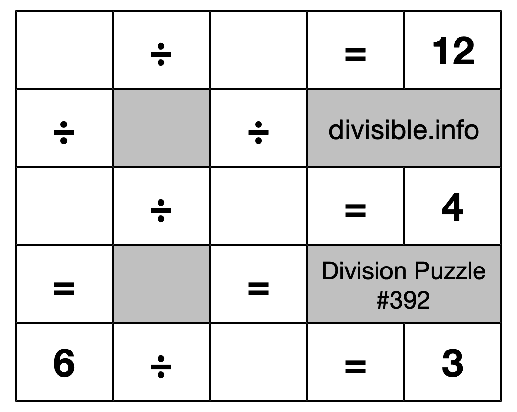 Division Puzzle #392