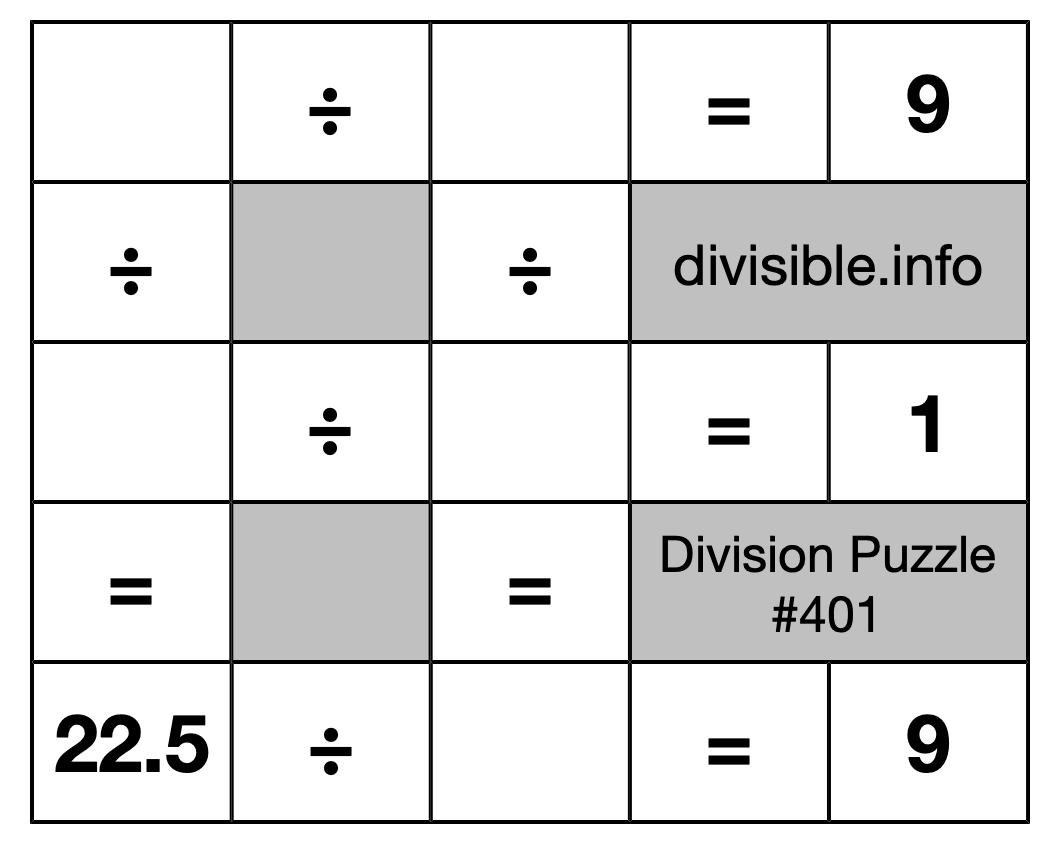 Division Puzzle #401