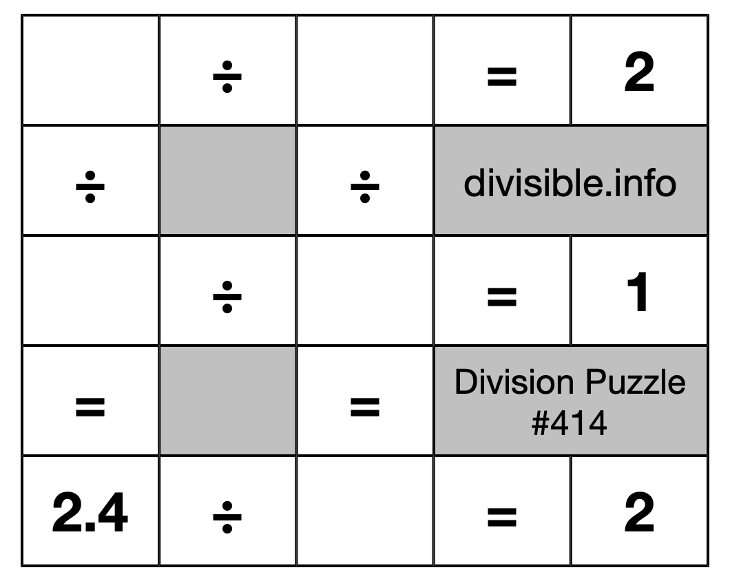 Division Puzzle #414