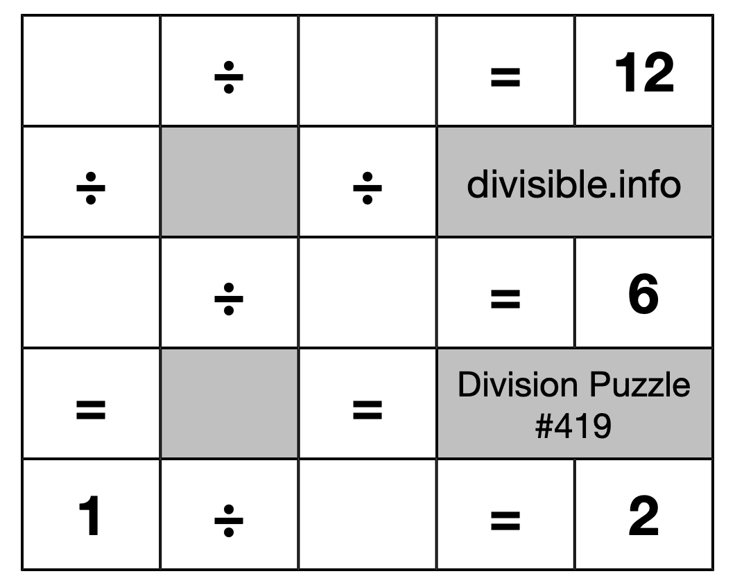 Division Puzzle #419