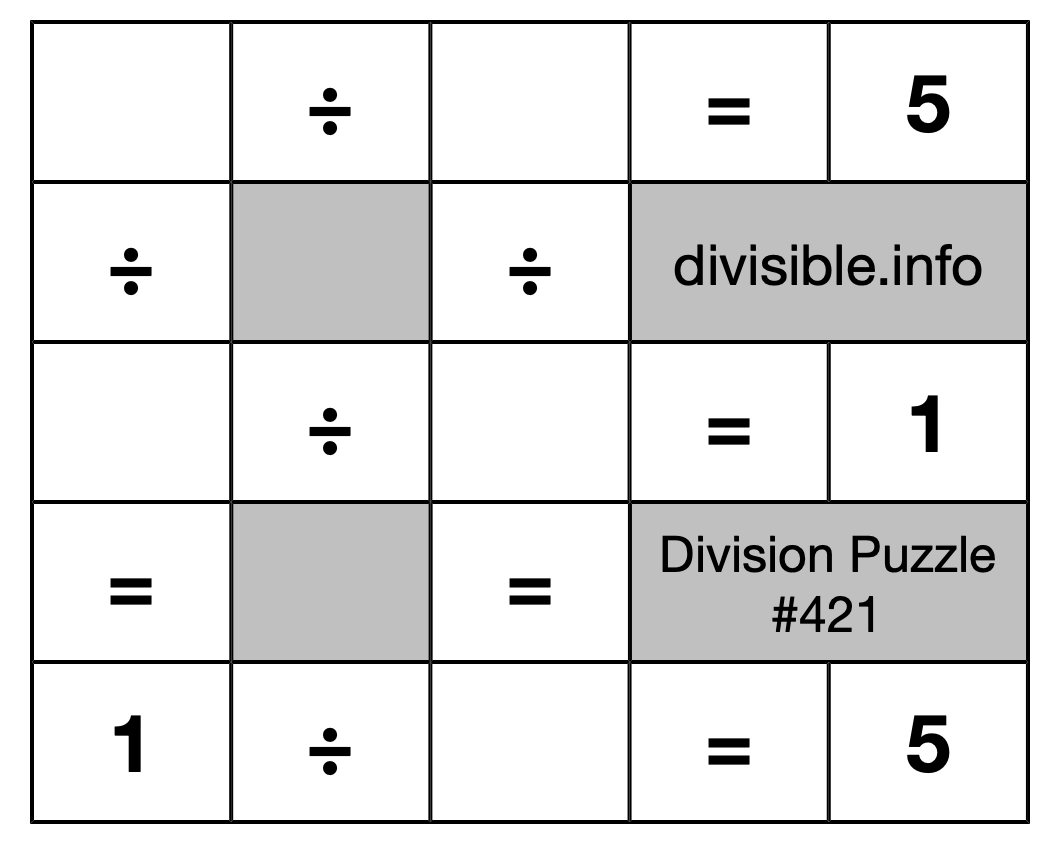 Division Puzzle #421