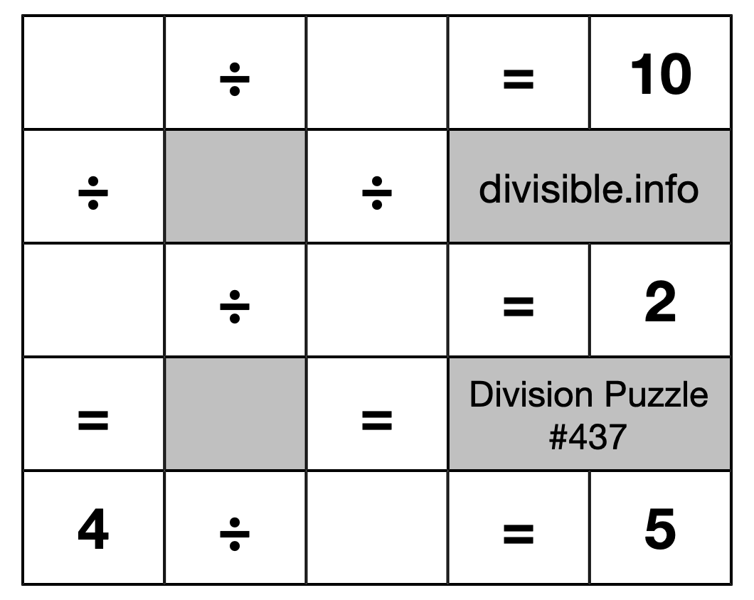 Division Puzzle #437