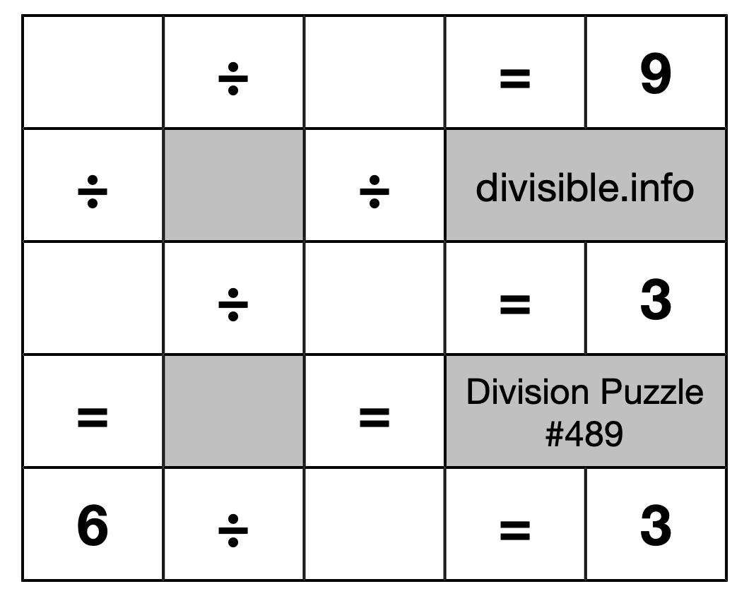 Division Puzzle #489