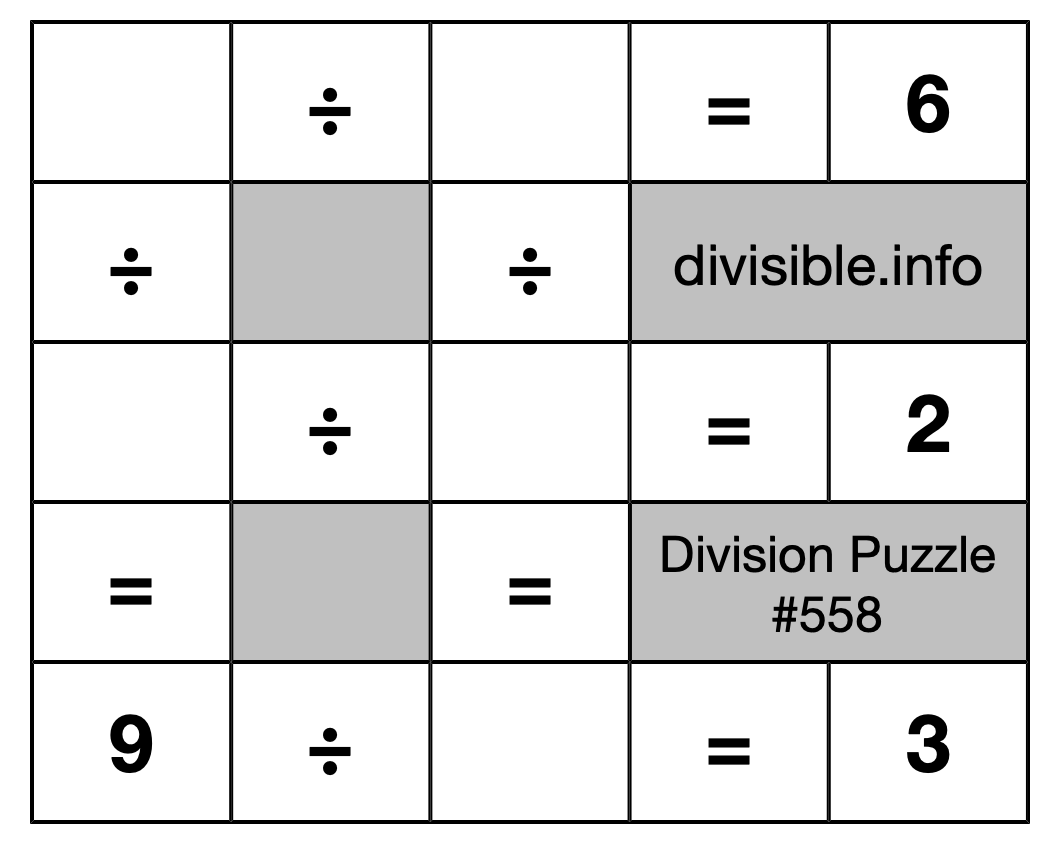 Division Puzzle #558