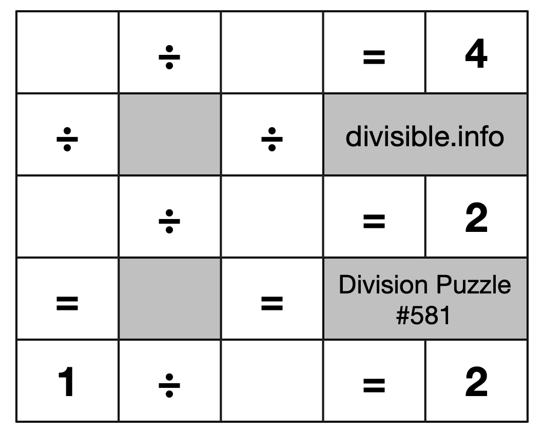 Division Puzzle #581