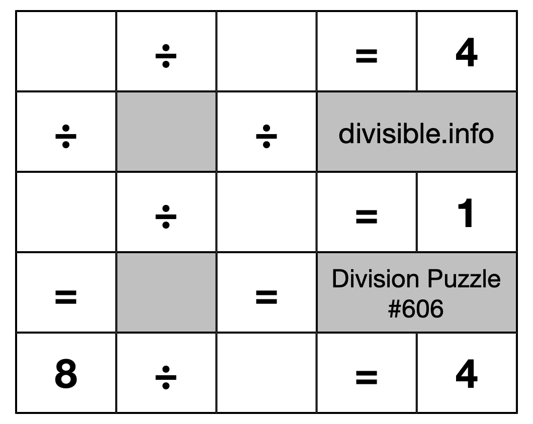 Division Puzzle #606