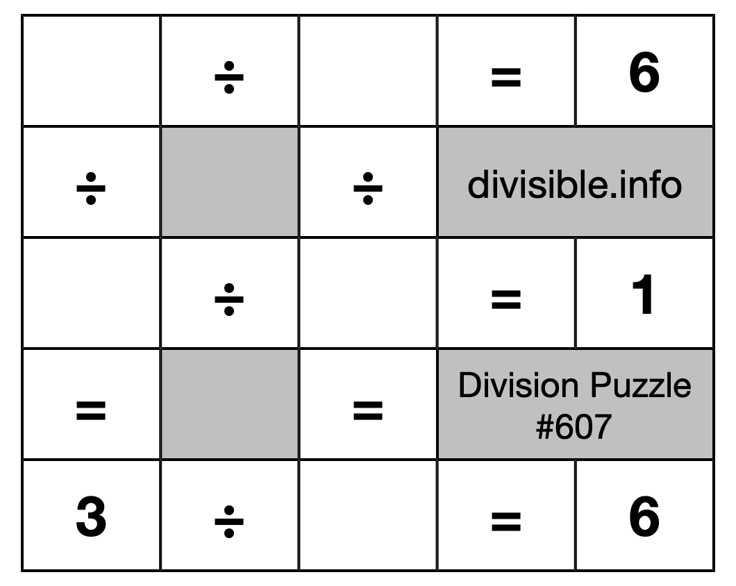 Division Puzzle #607