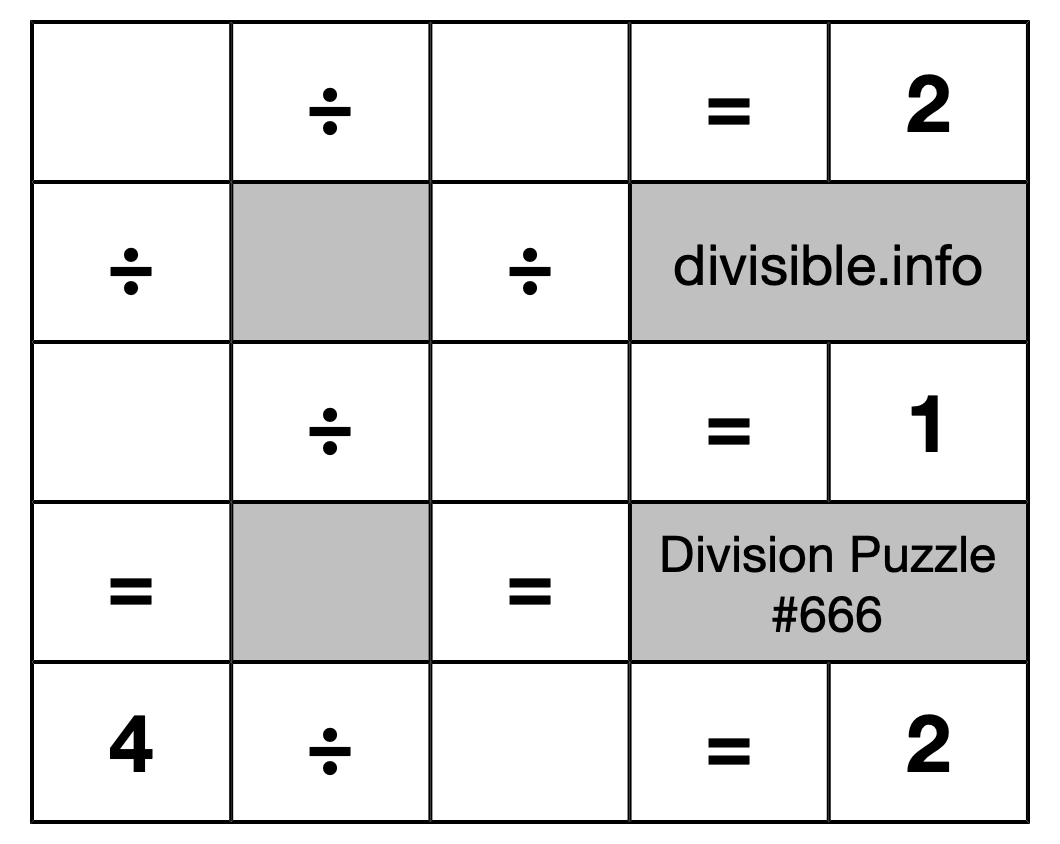Division Puzzle #666