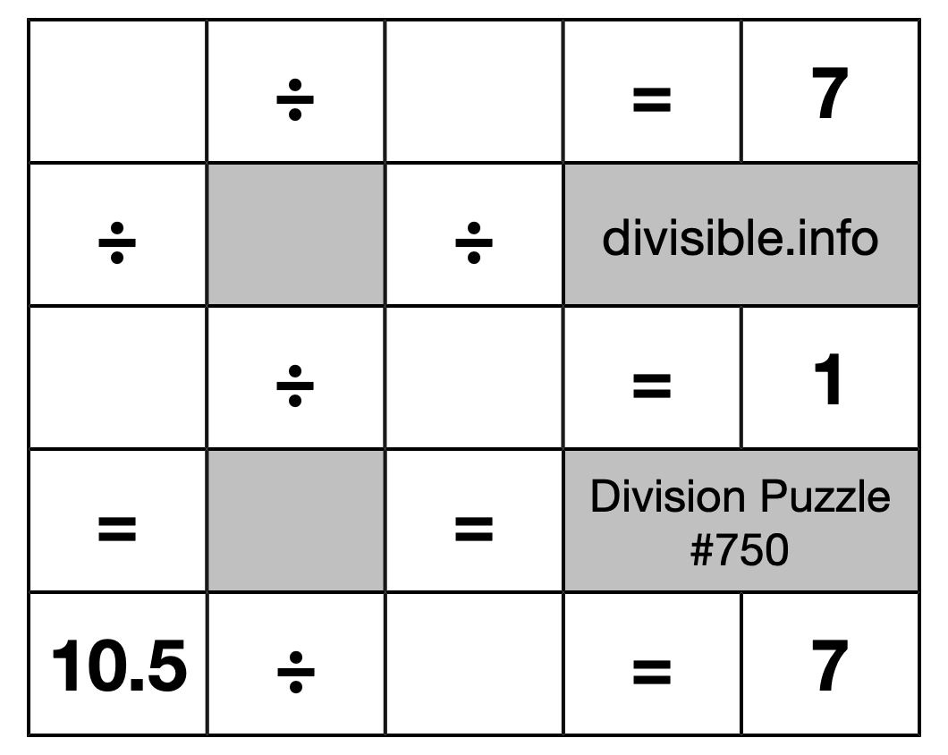Division Puzzle #750