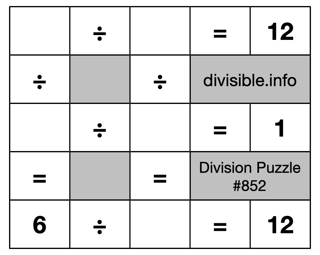 Division Puzzle #852