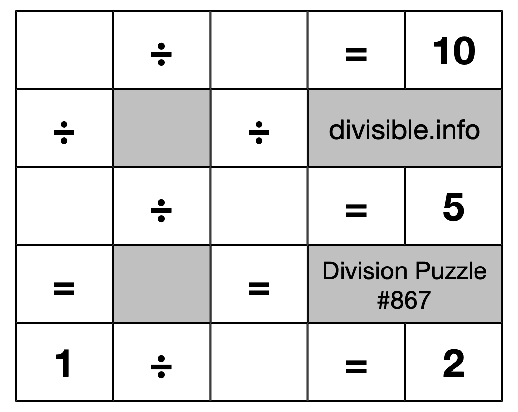 Division Puzzle #867