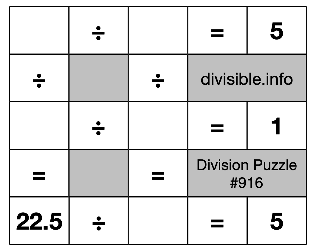 Division Puzzle #916