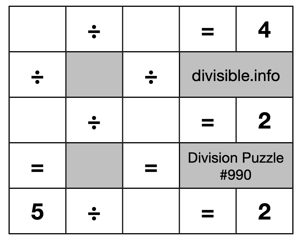 Division Puzzle #990