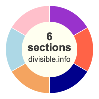 Pie chart with 6 sections